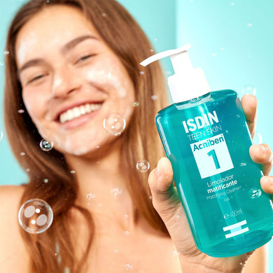 Isdin Acniben 1 Gel de Curățare a Feței pentru Controlul Sebumului 400ml
