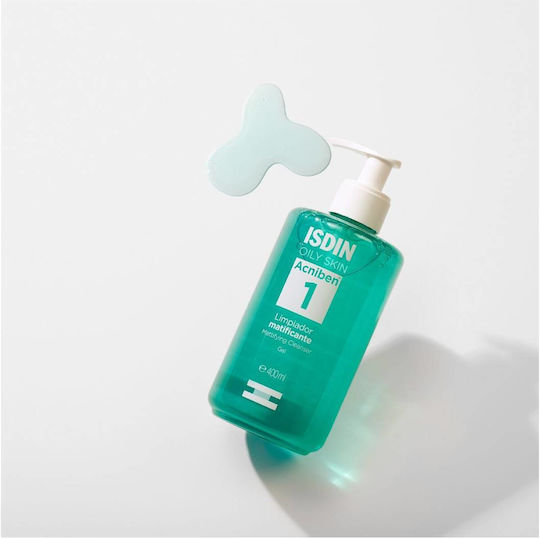 Isdin Acniben 1 Gel de Curățare a Feței pentru Controlul Sebumului 400ml