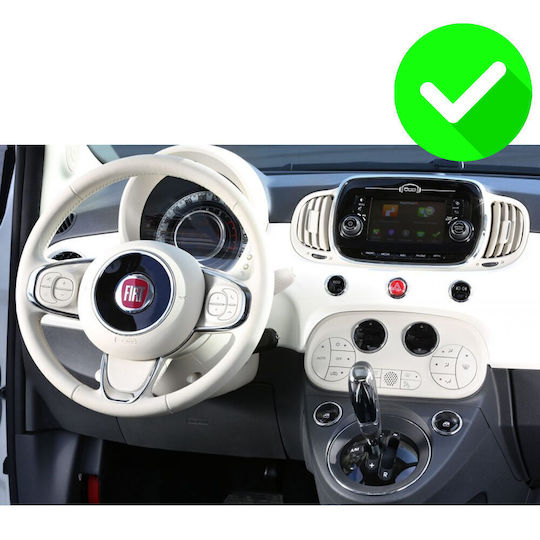 Carmedia Auto-Audiosystem Für Fiat 500 2016-2025 Bluetooth USB Eingebautes Wi-Fi GPS Apple CarPlay Android Auto Mit Touchscreen 9 Zoll
