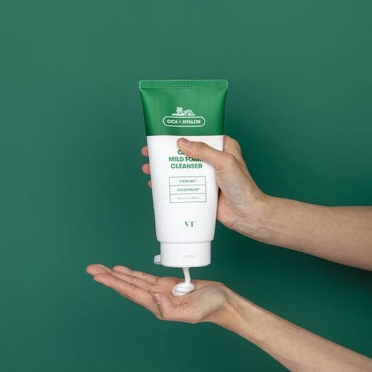 VT Cosmetics Cica Gesichtsreiniger Schaumstoff Für Kontrolle der Fettigkeit & Feuchtigkeitsspendende Wirkung 300ml