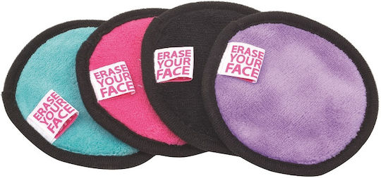 Danielle Creations Erase Your Face Reusable Cloths Facial Cleansers Makeup Remover 4 Pieces