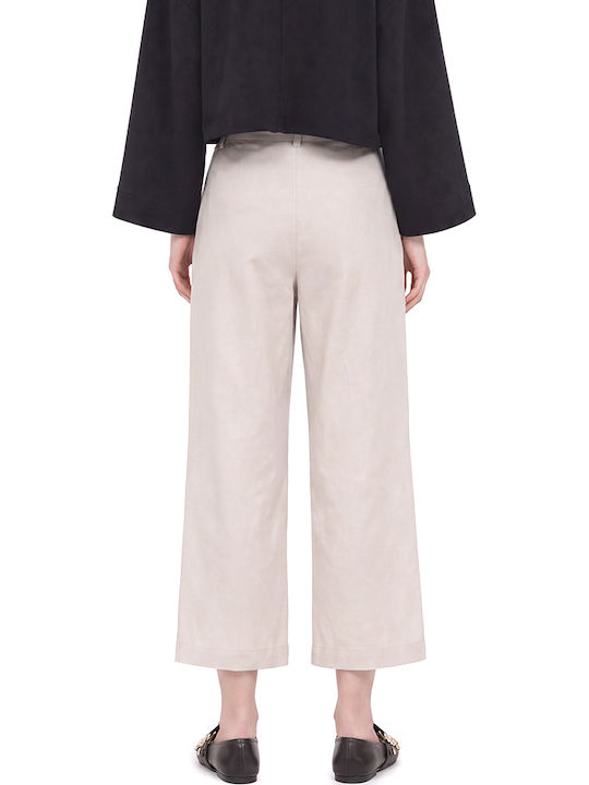 MY T Women's Trousers in a Relaxed Fit Ecru