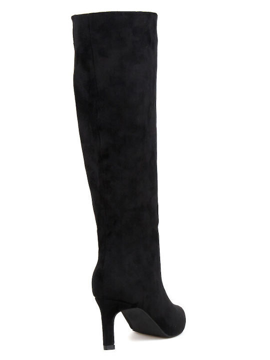 Wildleder Damenstiefel Schwarz