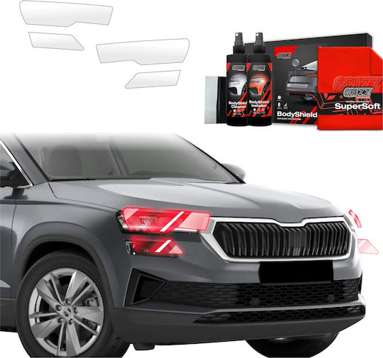 Grizzglass Protective Film Lamps Grizzglass Bodyshield Skoda Karoq 2022-2025 4in1