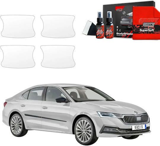 Grizzglass Protective Film Under Door Handles Bodyshield Skoda Octavia 4 Hatchback 2019-2024 4in1
