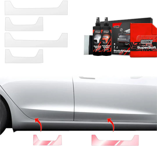 Grizzglass Protective Film Door Sill Grizzglass Bodyshield Tesla Model 3 2021-2025 4in1