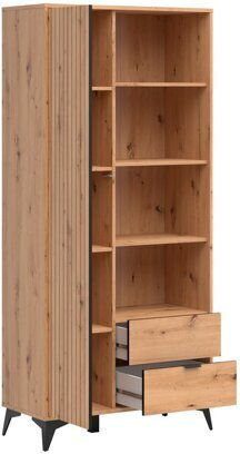 Βιβλιοθήκη Ludale 116 Μαύρο, Artisan Βελανιδιά 90x41x132εκ. Βιβλιοθήκη Ludale 116 Μαύρο, Artisan Βελανιδιά 90x41x132εκ.