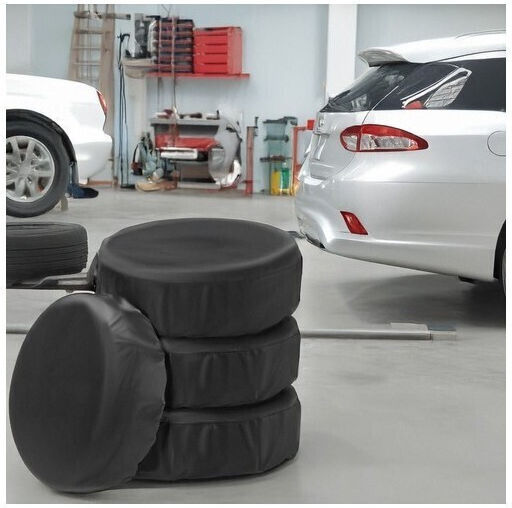 Xtrobb Protective Covers for Car Tires 4pcs Black