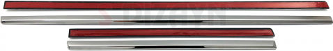 S-dizayn Protections for Car Doors Side Door Protective Trim Steel & Plastic Chrome Honda Civic Sedan 2012-2015 8pcs 8pcs Silver