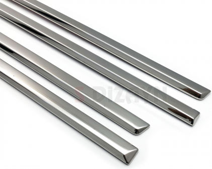 S-dizayn Protections for Car Doors Side Door Protective Trim Steel & Plastic Chrome 8pcs 8pcs Silver