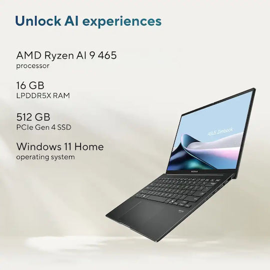 Asus ZenBook 14 OLED UM3405GA-ZB_70 14" FHD+ Touchscreen (Ryzen AI 400 Series-9-465/16GB/512GB SSD/W11 Home) (US Keyboard)