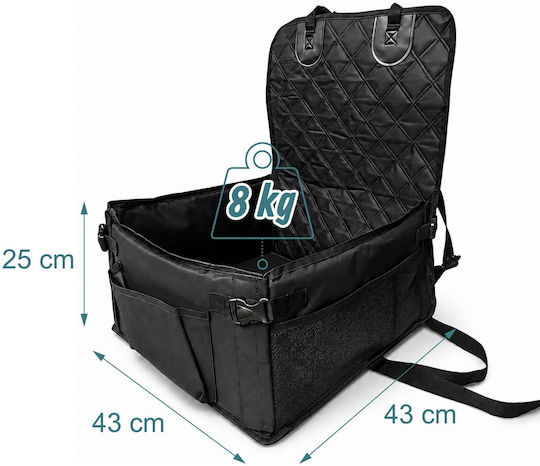 Relaxdays Scaun Auto pentru Câine Negru