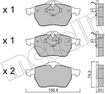 VW Golf III 91-99 IV 99-05 Passat 91-96 Bremsbeläge Vorderseite