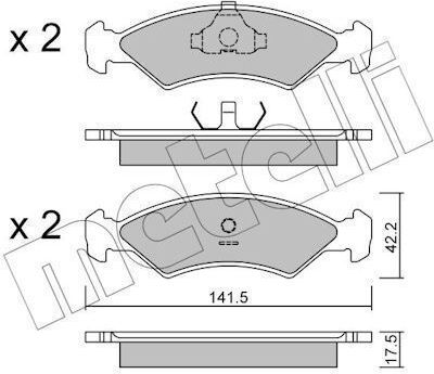 Ford Fiesta II FDB 83–89 Bremsbeläge Für Vorderseite