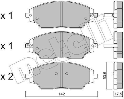 Plăcuțe Frână Față Chevrolet Aveo Hatchback T3000 11-> 1700-4377