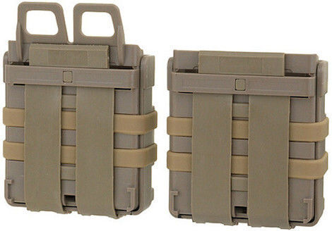 Fma Polymer Molle 7.62 Mm Magazine Pouches 2 Pieces Dark Earth Magazine Pouches