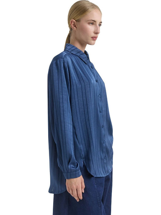 Langärmeliges Damenhemd Blue