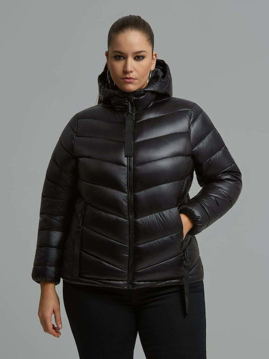 Дълго Дамско Puffer Яке за Зима Черно