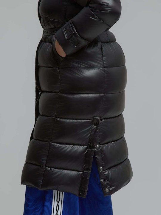 Дълго Дамско Puffer Яке за Зима Черно