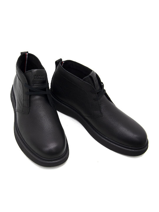 Black Leather Chukka Boots