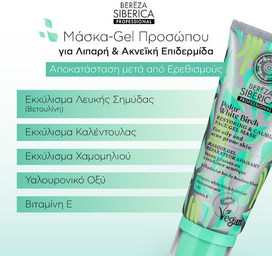 Natura Siberica Bereza Polar White Birch Face Mask 100ml