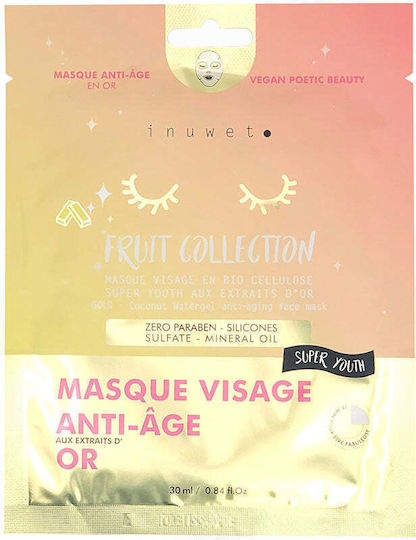 Mască Pentru Față Material Cearșaf Colecția Fructe 30ml