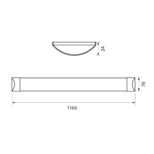 Lineare LED-Leuchte Flat 40 W 3000 K–4000 K–6400 K 1200 mm