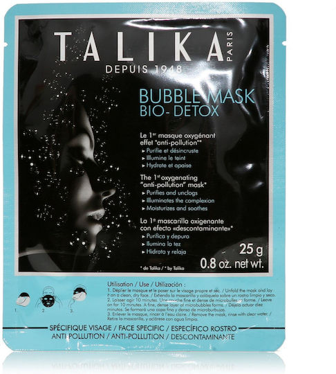 Talika Bubble Bio Detox 1Τμχ Gesichts- & Augenmaske 25gr