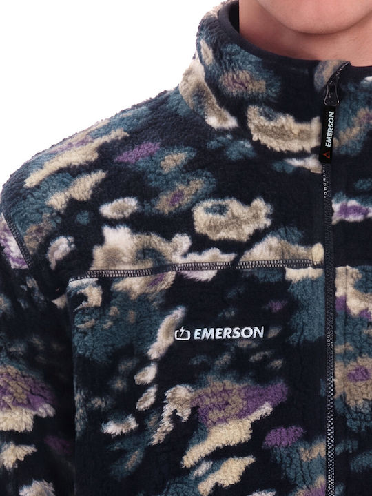 Men's Fleece Jacket with Hood Off Black