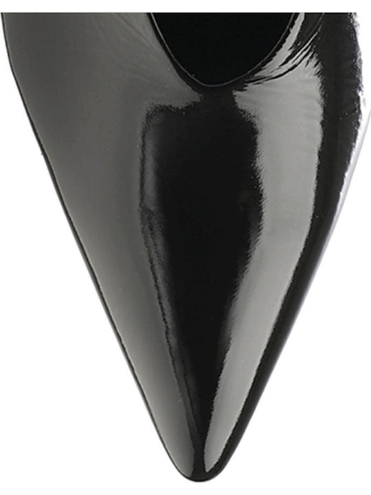 Schwarze Pumps aus Lackleder mit Mittelhohem Absatz