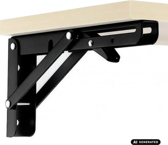Maclean Energy Heavy-Duty Foldable Metal Shelf Brackets in Pink 2 pcs MC-194