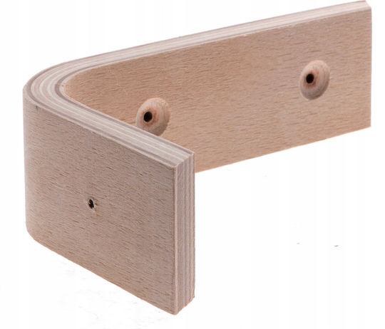 Malys Group Heavy-Duty Wooden Shelf Bracket in Beige 100x150mm
