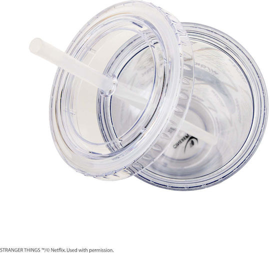 Cinereplicas Ποτήρι Νερού Πλαστικό με Καλαμάκι 475ml