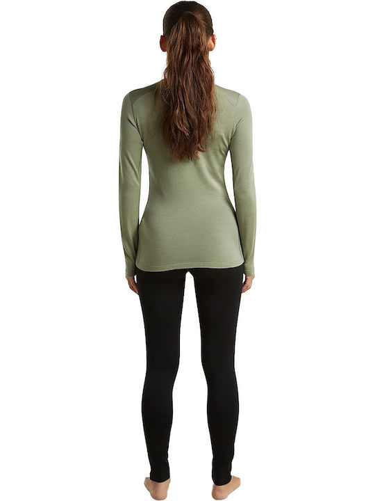 Icebreaker Women's Green Long-Sleeved Thermal Top
