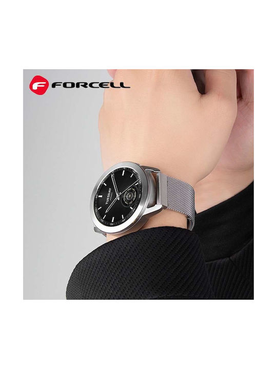 Forcell Strap To Samsung Galaxy Watch F-design Fs11 Magnetic Steel 22mm Black