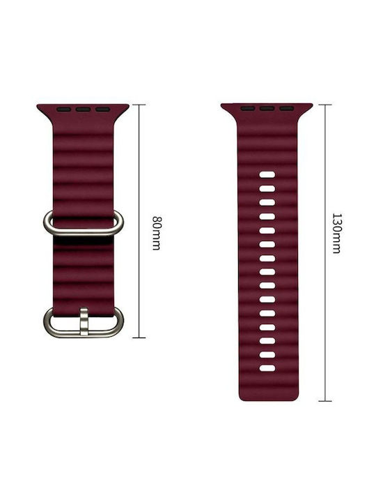 Tech-Protect Λουράκι Μπορντό (Apple Watch 8 / 9 / 10 / 11 / 12 / Se / Ultra)