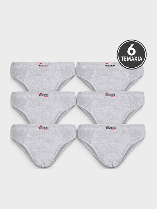 Men's Grey Slips 6-Pack