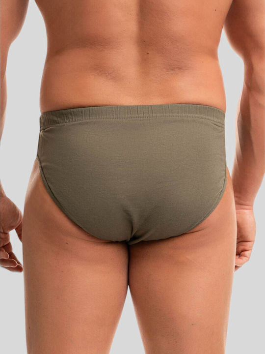 Men's Khaki Slips 6 Pack