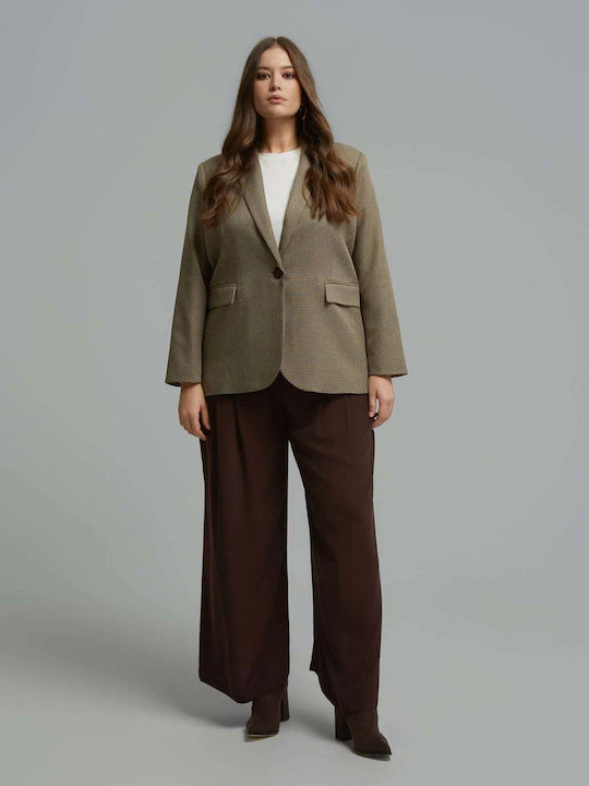 Mat Fashion Дамско Сако Кафяво 8603.4026.N-brown