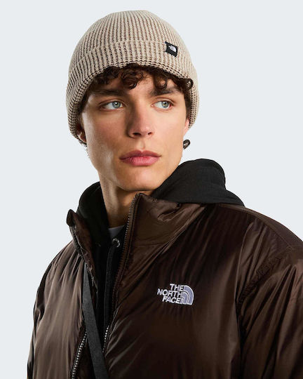 Fisherman Beanie Unisex Knitted Beanie in Brown