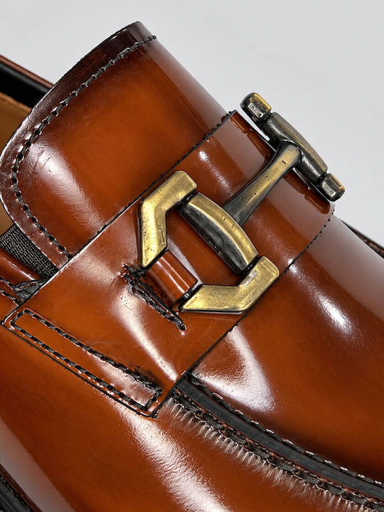 Δερμάτινα Ανδρικά Loafers σε Καφέ Χρώμα