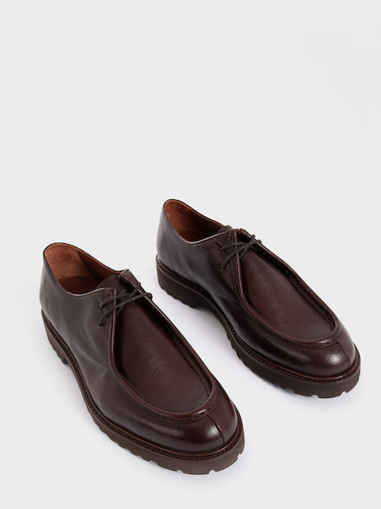 Leather Men's Moccasins in Brown