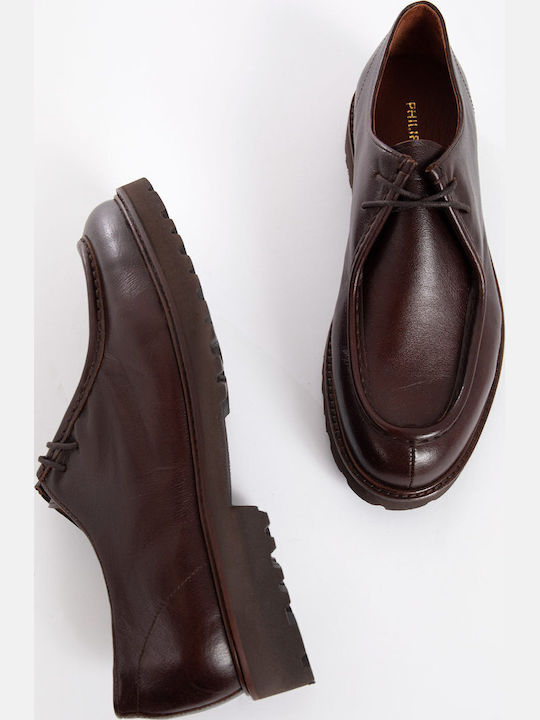 Leather Men's Moccasins in Brown