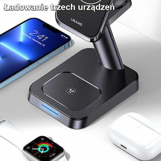 Usams Kabelloses Ladegerät (Qi Pad) 20W Schwarzs (CC150)