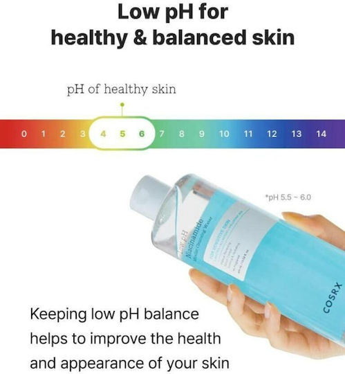 Cosrx Low-pH Niacinamide Micellar Wasser Make-up-Entferner für das Gesicht mit feuchtigkeitsspendender und öligkeitsregulierender Wirkung Reisegröße 100 ml