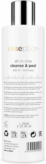 Ekseption Cleanse & Peel Micellar Water Makeup Remover for Face Brightening & Antioxidant Action 400ml