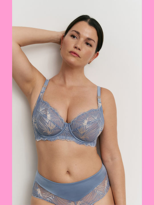 High-Waist Women's Briefs Light Blue