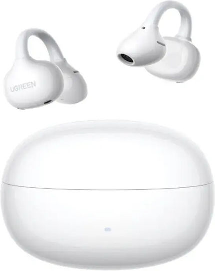 Ugreen WS218 ClipBuds Bluetooth Handsfree Слушалки с Устойчивост на Изпотяване и Калъф за Зареждане Бели