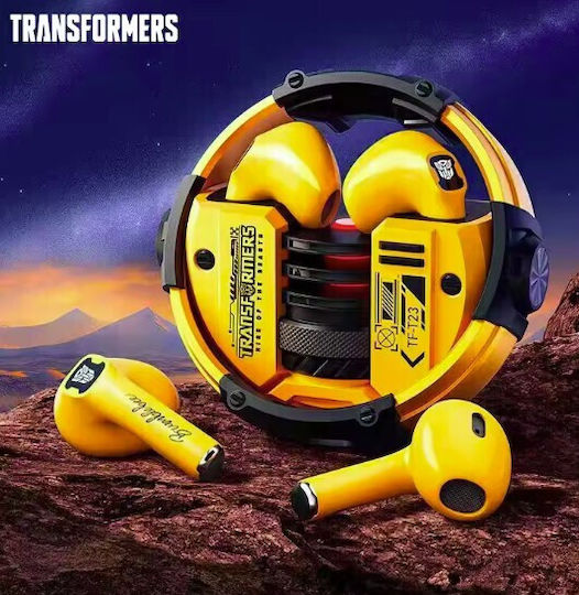 The Transformers TF-T23 In-ear Bluetooth Handsfree Căști cu Carcasă de Încărcare Galben