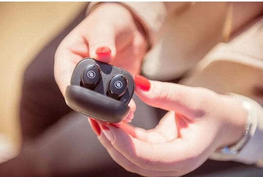 Crew 02 In-ear Bluetooth Handsfree Earphones with Sweat Resistance and Charging Case Black
